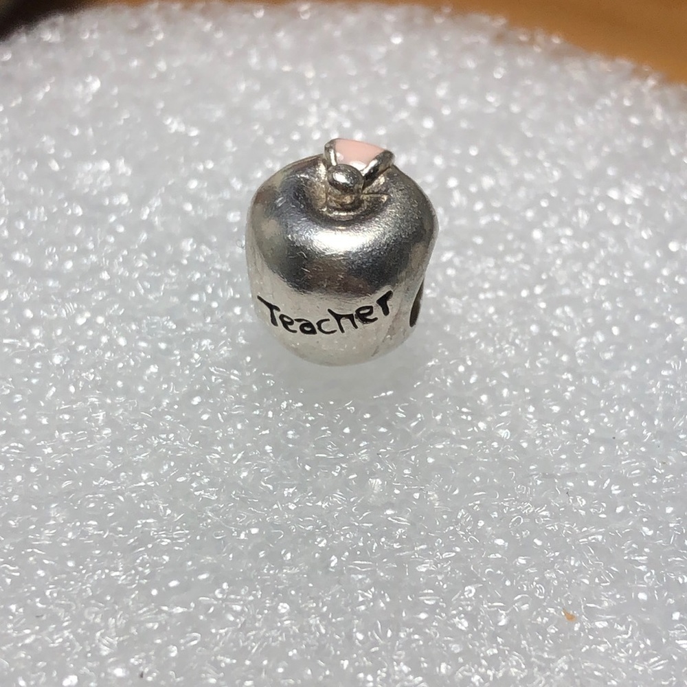 Teacher sterling charm bead